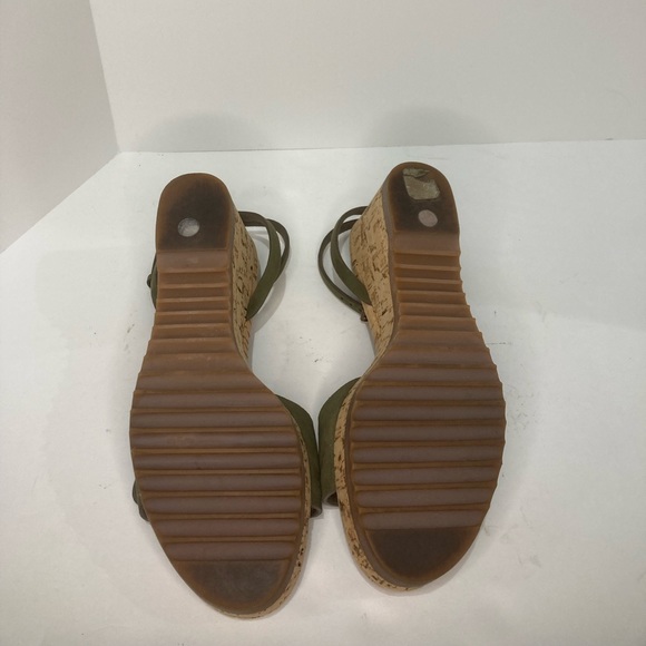 Gently used Stella McCartney olive green cork sandals. - Picture 4 of 5